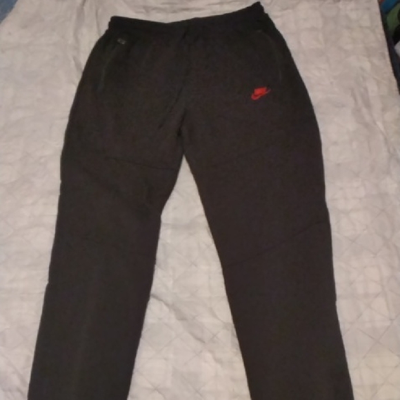 Nike Black Joggers with Red Swoosh - Picture 1 of 3